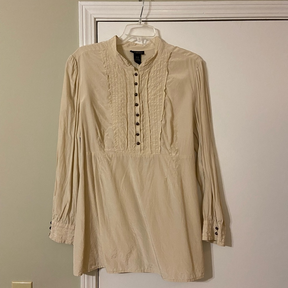 Lane Bryant 18/20, Silk and Cotton, Cream Blouse